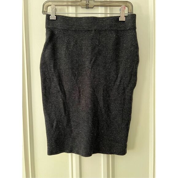 Krimson and Klover charcoal gray merino wool skirt S - Picture 2 of 4